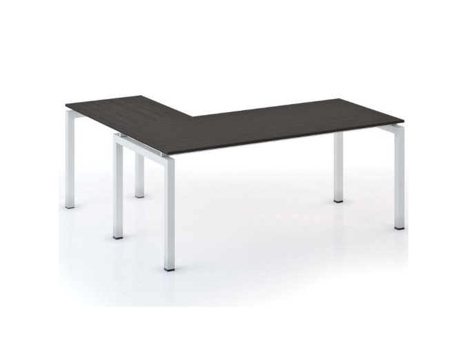 Rohový kancelářský stůl PRIMO SQUARE, 180x180 cm, wenge