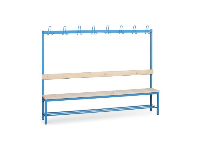 satni lavice s vesakem a botnikem sedak late delka 2000 mm modre nohy 23528