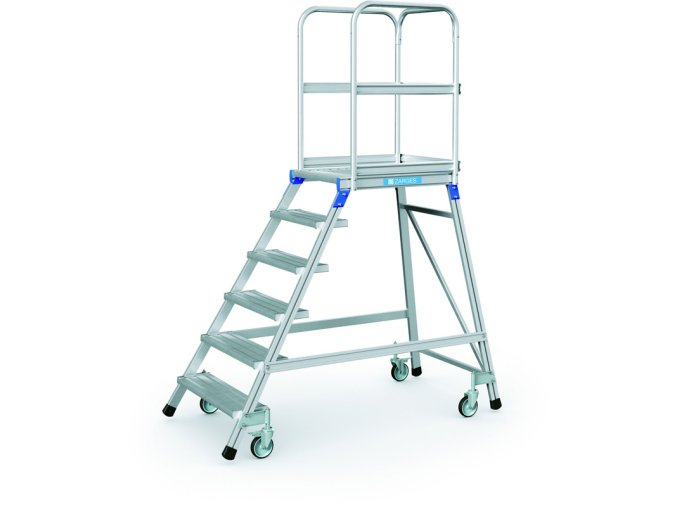 hlinikovy pojizdny zebrik s plosinou 6 pricek vyska plosiny 1 44 m 19585