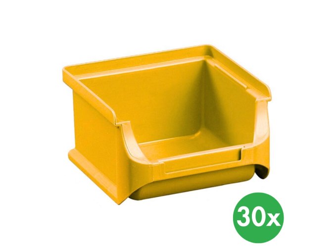 Plastové boxy PLUS 1, 102 x 100 x 60 mm, žluté, 30 ks