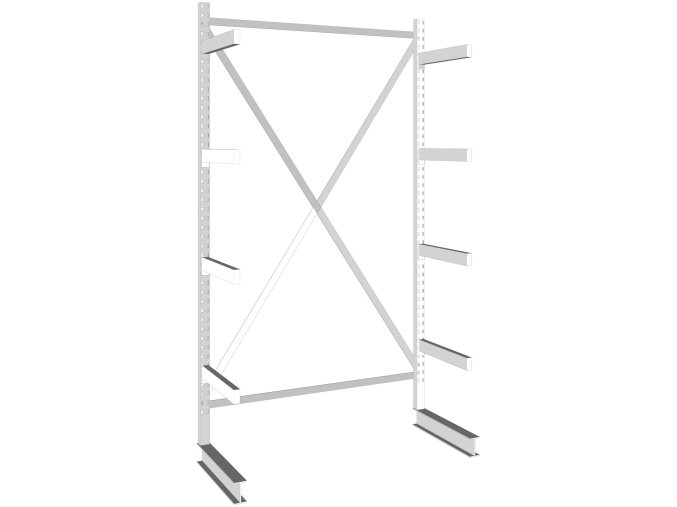 konzolovy regal jednostranny 355 kg 2500 x 1330 x 830 mm zakladni 51877