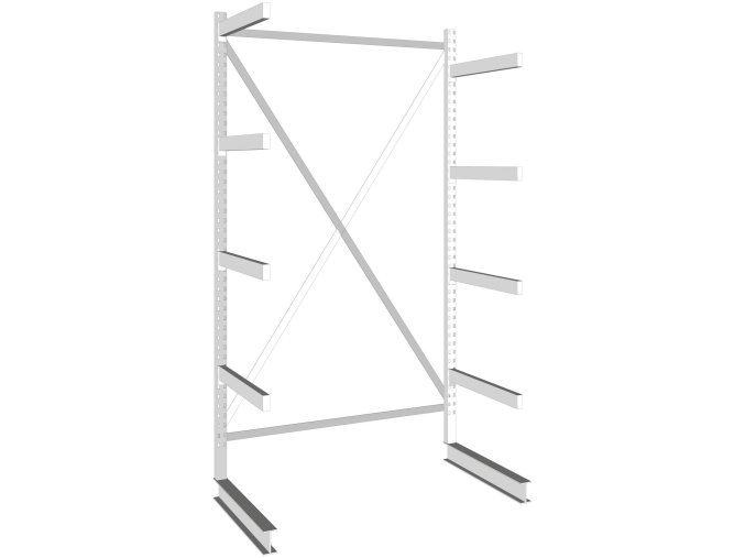 konzolovy regal jednostranny 250 kg 2500 x 1330 x 1030 mm zakladni 51878