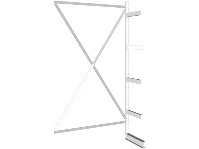 konzolovy regal jednostranny 430 kg 2500 x 1330 x 730 mm pristavny 51880