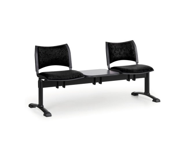 calounena lavice do cekaren smart 2 sedak se stolkem cerna cerne nohy 24335