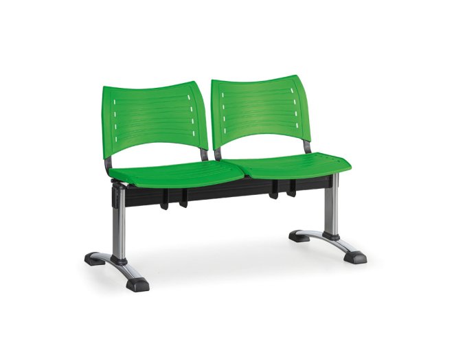 plastova lavice do cekaren visio 2 sedak zelena chromovane nohy 25343