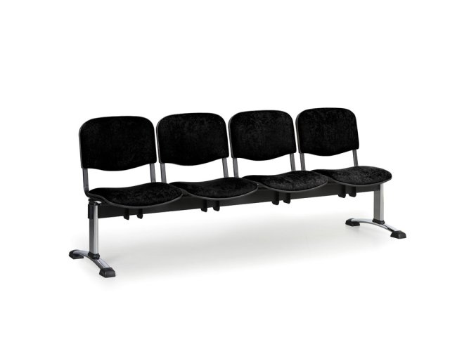 calounena lavice do cekaren viva 4 sedak cerna chromovane nohy 25374