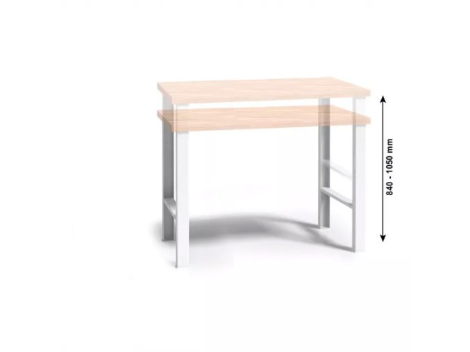 Pracovní stůl do dílny WL, buková spárovka, nastavitelné kovové nohy, 1500 mm