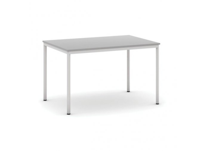 Jídelní stůl, 1200 x 800 mm, deska šedá, podnož sv. šedá