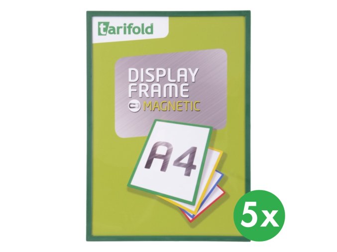 Magnetický rámeček A4 (5 ks), zelená