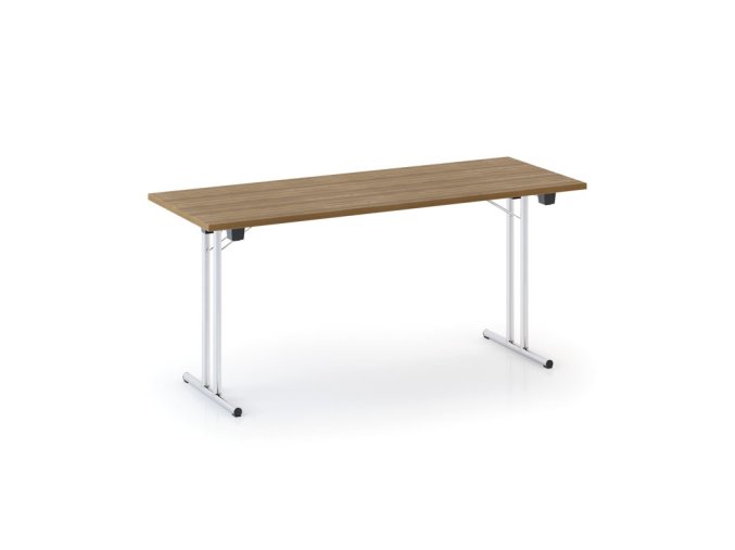 Skládací konferenční stůl FOLDING, 160x80 cm, ořech