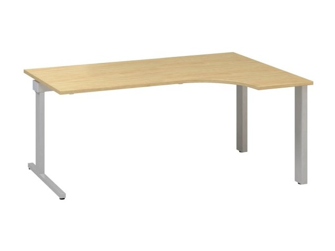 Rohový kancelářský psací stůl CLASSIC C, pravý, divoká hruška