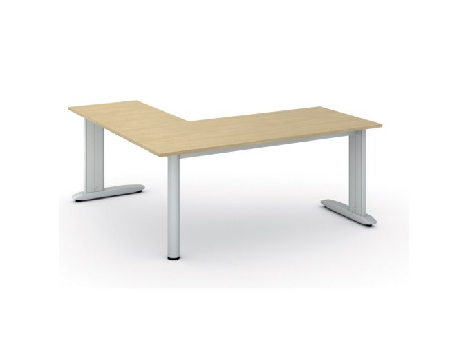 Rohový kancelářský stůl PRIMO FLEXIBLE, 180x180 cm, bříza