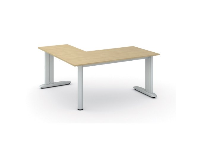Rohový kancelářský stůl PRIMO FLEXIBLE, 160x160 cm, bříza