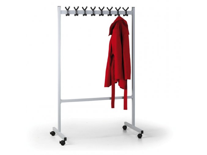 mobilni kovovy radovy vesak sedy 9336