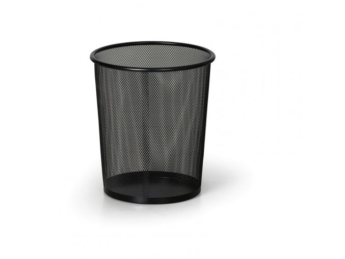 Drátěný odpadkový koš na papíry, 12 litrů, černý
