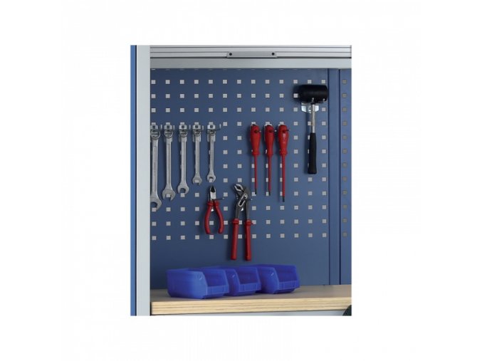 Perforovaný zadní panel na nářadí EXPERT, otvory 10x10 mm, rozteč 38x38 mm