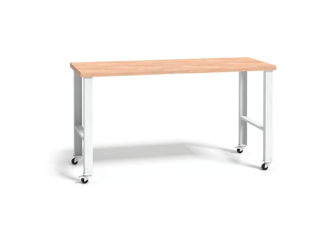 pojizdny pracovni stul do dilny wl bukova sparovka kovove nohy s kolecky 1500 mm 10505