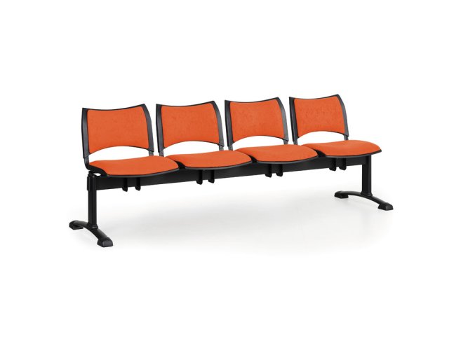 calounene lavice do cekaren smart 4 sedak oranzova cerne nohy 24332