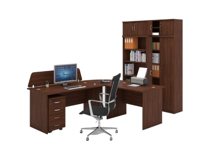 sestava kancelarskeho nabytku mirelli typ a nastavba orech 20060