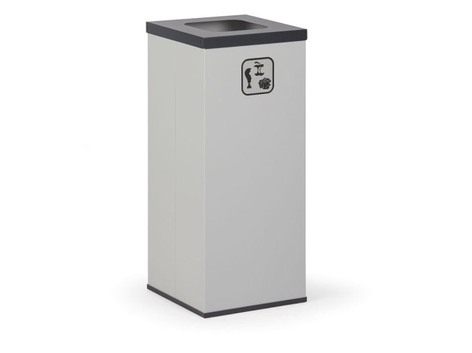 Koš na tříděný odpad 50 l, stojan na odpadkové pytle, šedá/tmavě šedá
