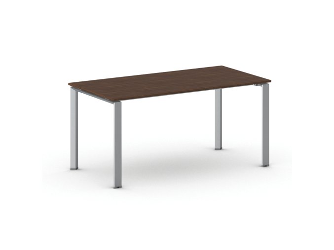 jednaci kancelarsky stul primo infinity 160x80 cm sedostribrna podnoz orech 103678