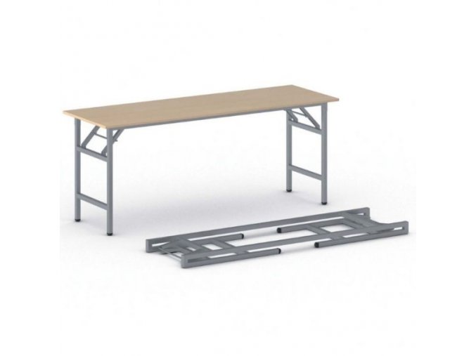 Konferenční stůl FAST READY se stříbrnošedou podnoží 1700 x 500 x 750 mm, buk