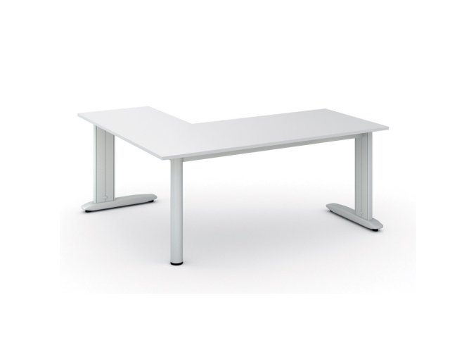 Rohový kancelářský stůl PRIMO FLEXIBLE, 180x160 cm, bílá
