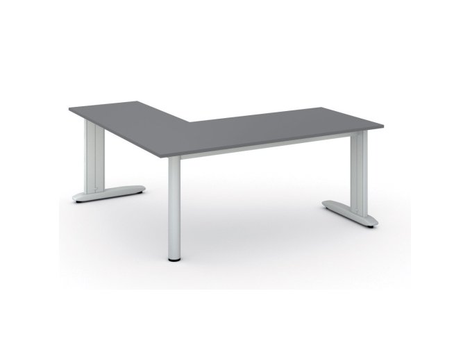 Rohový kancelářský stůl PRIMO FLEXIBLE, 180x180 cm, grafit