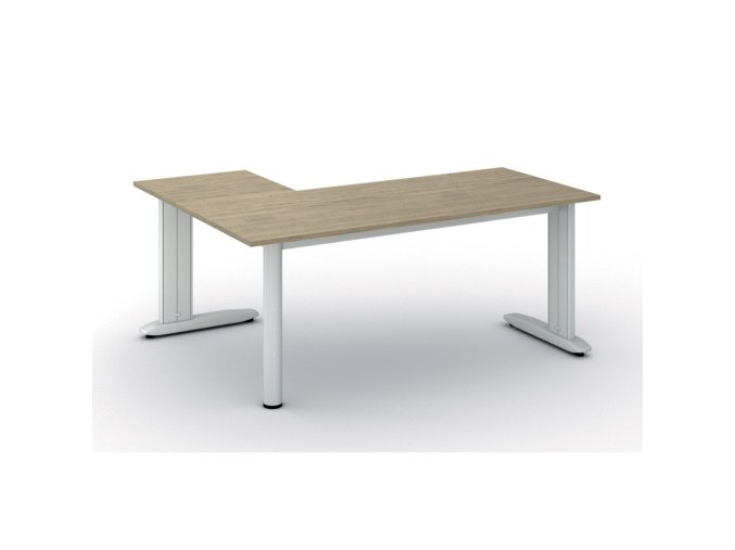 Rohový kancelářský stůl PRIMO FLEXIBLE, 180x140 cm, dub přírodní