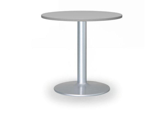 Konferenční stolek ZEUS II, průměr 60 cm, šedá podnož, šedá