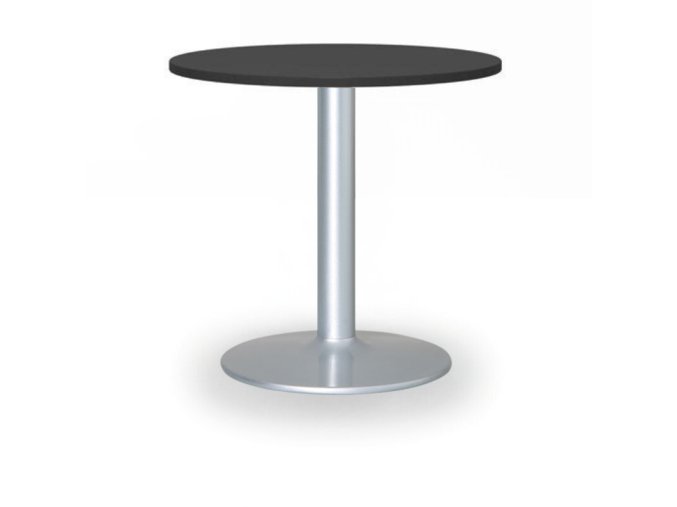 Konferenční stolek ZEUS II, průměr 60 cm, šedá podnož, grafit