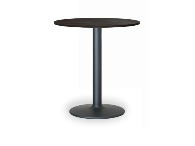 Konferenční stolek FILIP II, průměr 80 cm, černá podnož, wenge