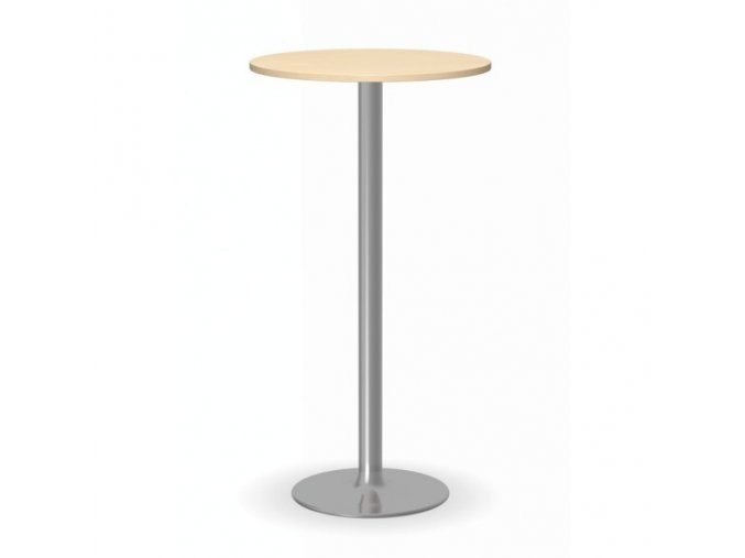Koktejlový stůl OLYMPO II, průměr 600 mm, chromovaná podnož, deska bříza