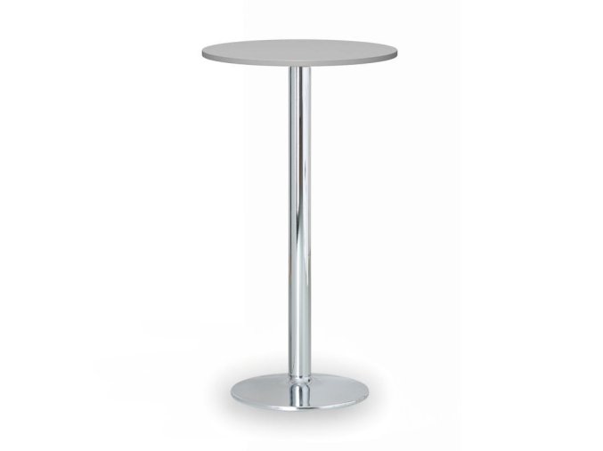 Koktejlový stůl OLYMPO II, průměr 600 mm, chromovaná podnož, deska šedá