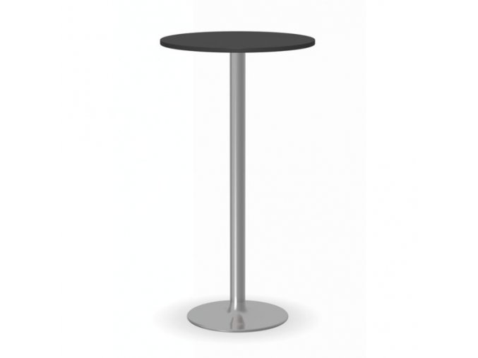 Koktejlový stůl OLYMPO II, průměr 600 mm, chromovaná podnož, deska grafit