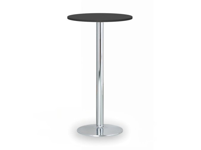 koktejlovy stul olympo ii prumer 600 mm chromovana podnoz deska grafit 105032