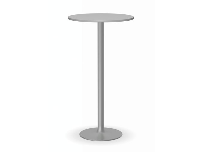 Koktejlový stůl OLYMPO II, průměr 600 mm, šedá podnož, deska šedá