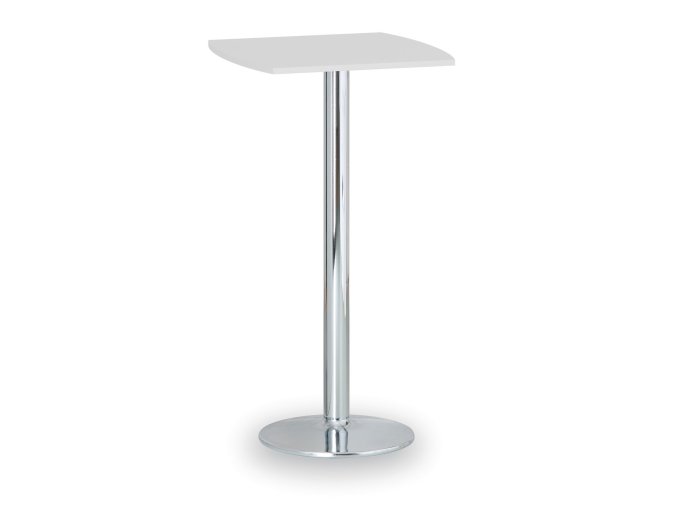 koktejlovy stul olympo ii 660x660 mm chromovana podnoz deska bila 88318