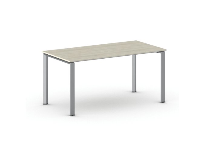 jednaci kancelarsky stul primo infinity 160x80 cm sedostribrna podnoz dub prirodni 103683