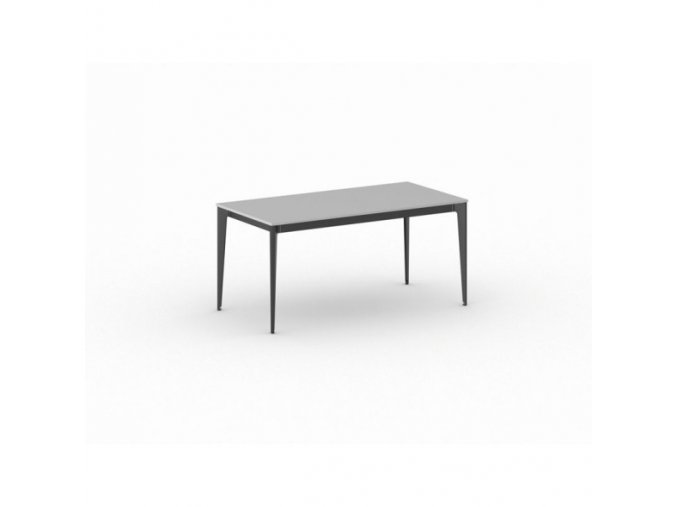 Kancelářský stůl PRIMO ACTION, černá podnož, 1600 x 800 mm, šedá