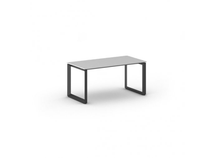 Kancelářský stůl PRIMO INSPIRE, černá podnož, 1600 x 800 mm, šedá