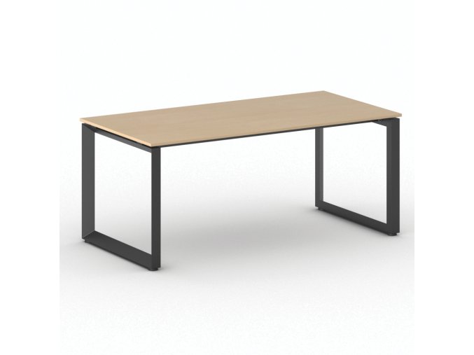 Kancelářský stůl PRIMO INSPIRE, 180x90 cm, černá podnož, buk