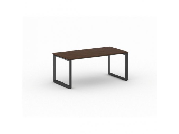 Kancelářský stůl PRIMO INSPIRE, černá podnož, 1800 x 900 mm, ořech