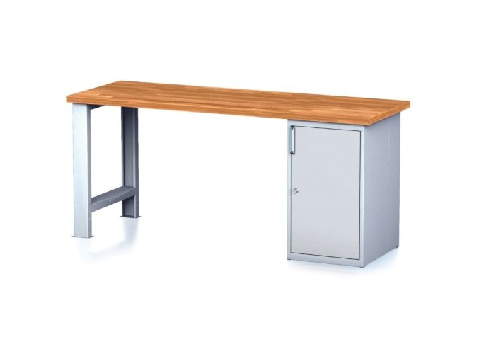 dilensky pracovni stul mechanic i pevna noha dilenska skrinka na naradi 2000 x 685 x 880 mm sede dvere 23342