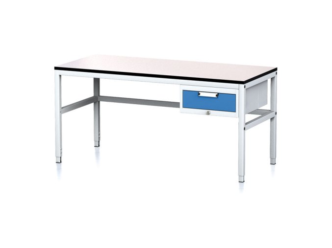 nastavitelny dilensky stul mechanic ii 1 zasuvkovy box na naradi 1600x700x745 985 mm seda modra 18017