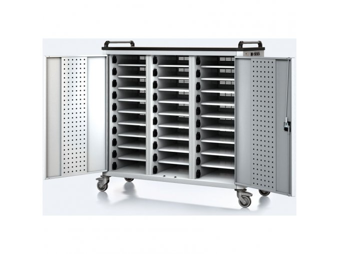 pojizdny nabijeci vozik pro notebooky a tablety 30 prihradek seda seda 17602