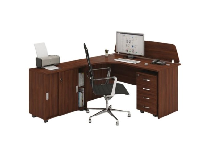 sestava kancelarskeho nabytku mirelli typ f leva orech 19997