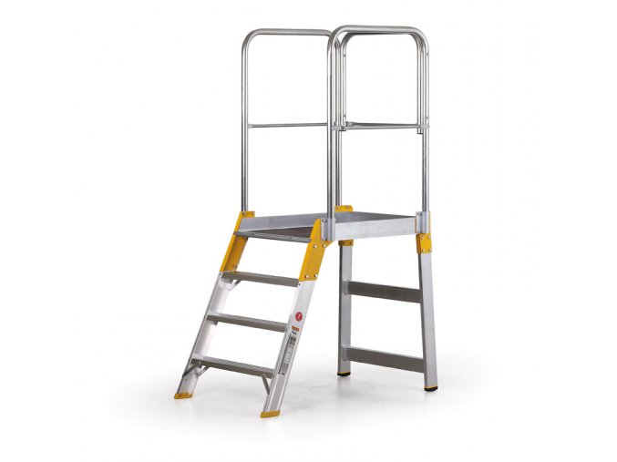 hlinikovy mustek zebrik s plosinou jednostranny alve forte 4 pricky vyska 0 83 m 19600