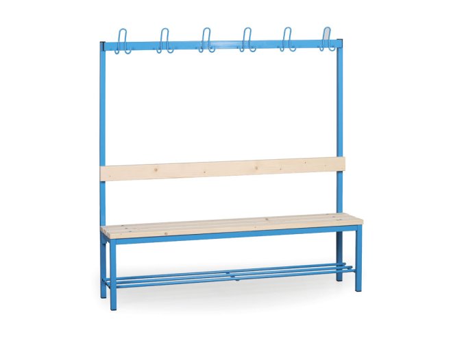 satni lavice s vesakem a botnikem sedak late delka 1500 mm modre nohy 23527