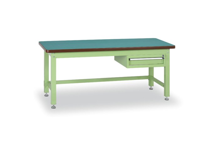 Profesionální dílenský stůl GL, 1 zásuvka, deska MDF + PVC, 1500x750 mm